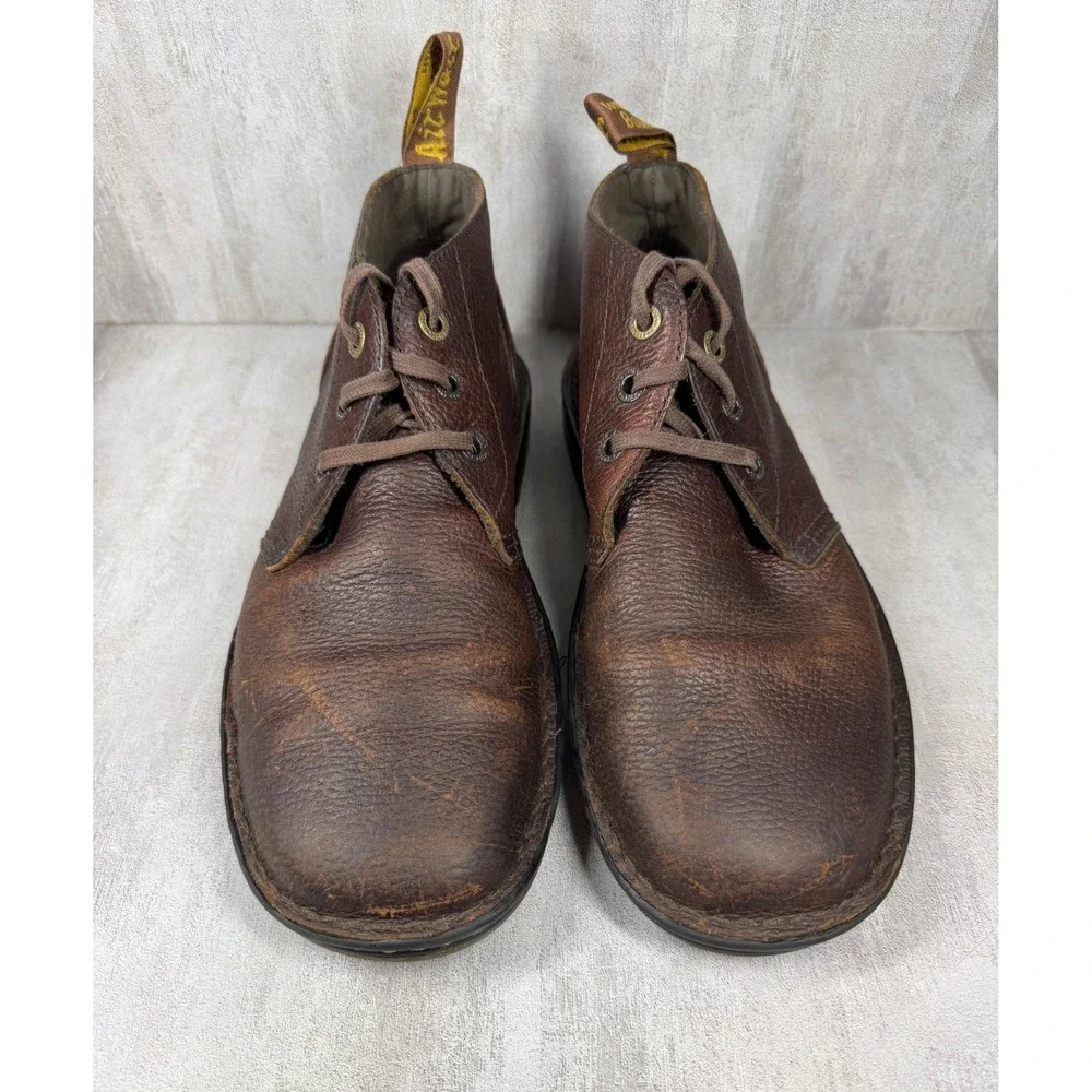 Dr. Martens Industrial Brown Pebbled Leather Chukka Boots Slip Resistant Mens 11